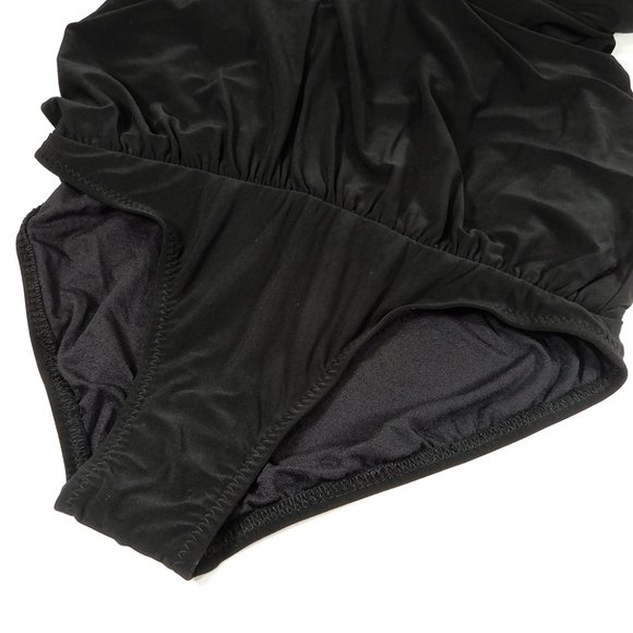 NORMA KAMALI Strapless Babydoll Mio One-Piece Blouson SWIMSUIT M 6 Black NEW - Picture 13 of 14